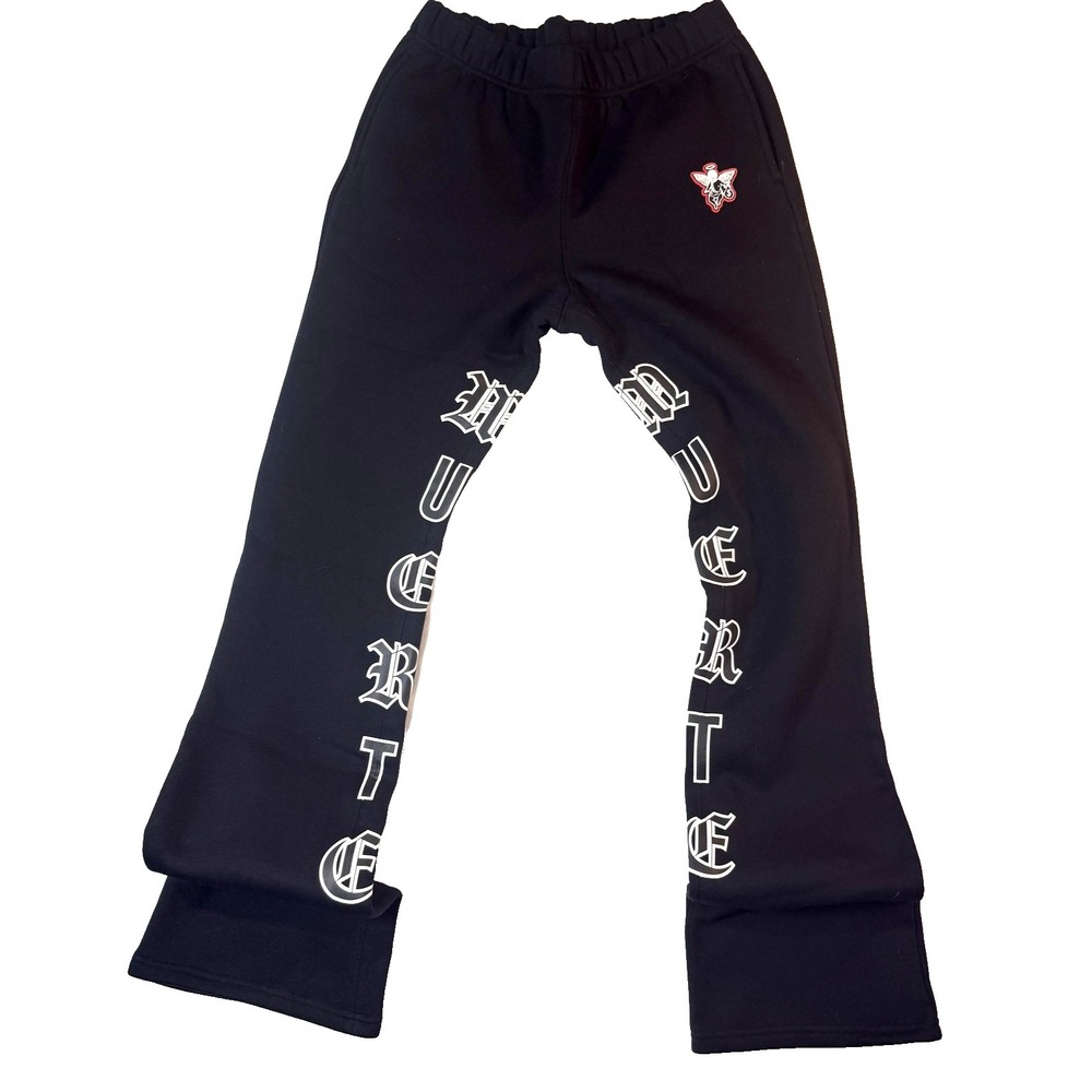 Y2K HastaMuerte Sweatpants Mens L Black Angel Old English West Coast Streetwear